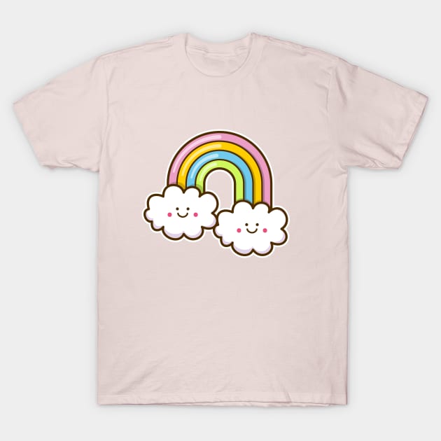 Kawaii Rainbow T-Shirt by Hixon House